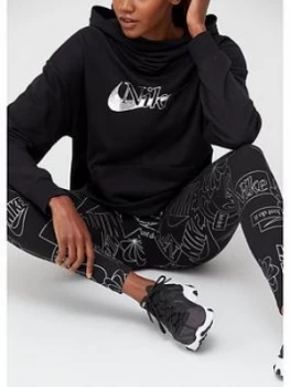 image of Nike NSW Icon Clash Funnel Hoodie - Black, Size S, Women