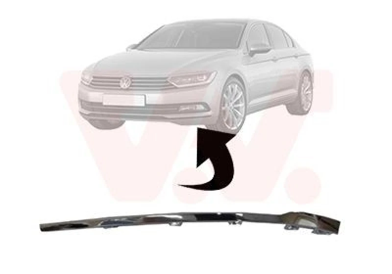 Image of VAN WEZEL Bumper moulding VAN WEZEL 5742583
