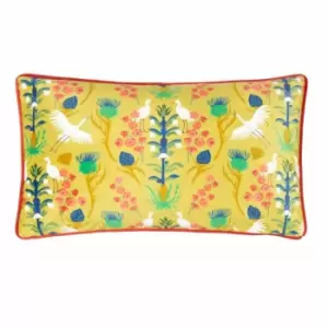 Image of Kate Merritt Herons Polyester Filled Cushion Ochre