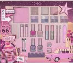 image of Q-KI Hollywood Glam Collection Set 2021 - Interchangeable Compact, 4 x Nail Polish, Gems, Nail File, 2 x Lipsticks, 2 x Lip Liner, 2 x Nail Art Polish