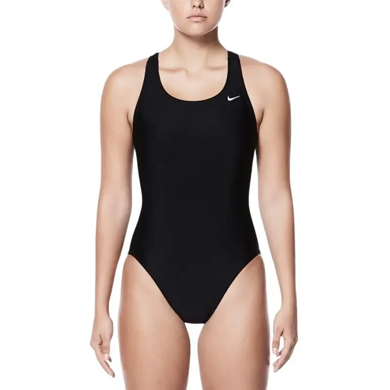 Image of Nike Fastback One Piece Womens One Piece Swimsuits 10 (S) Black 31674403350