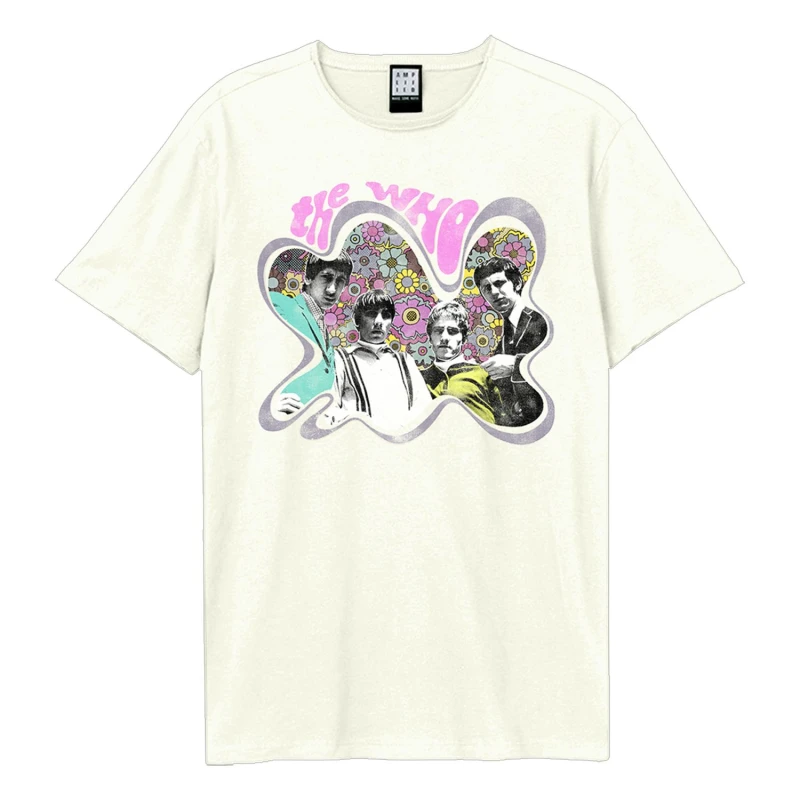 Image of Amplified Amplified Men Flowers The Who T-Shirt in White Size: X-Small White XS Male 5063750848839