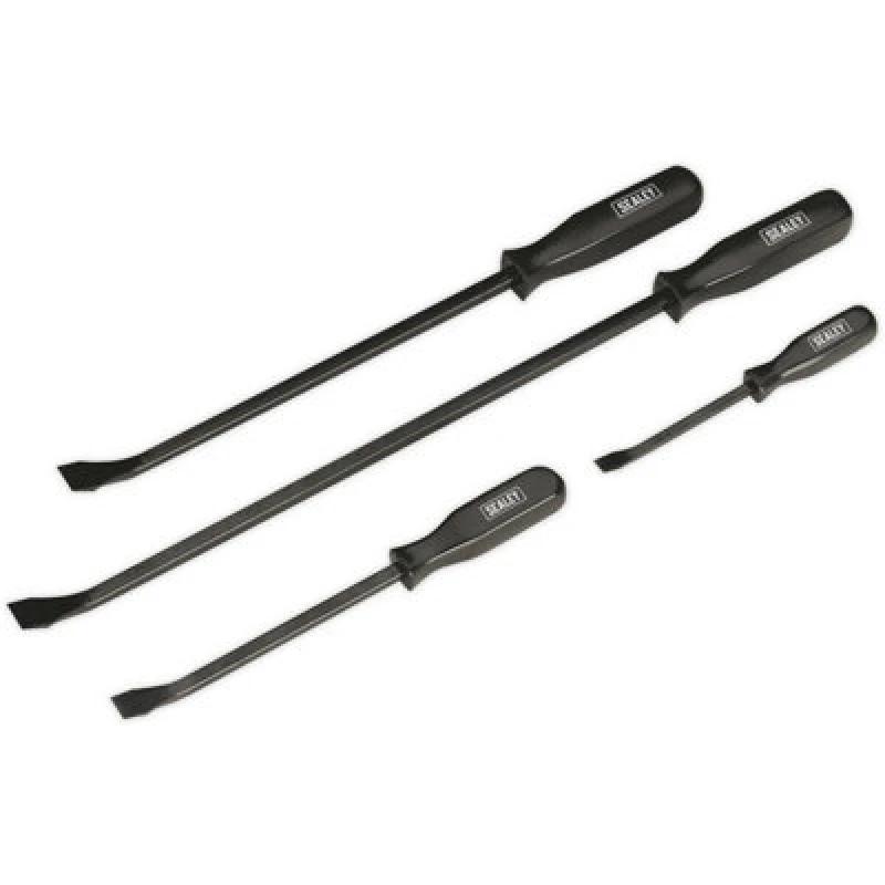 Image of Loops 4 Piece Pry Bar Set - 200mm 300mm 450mm & 600mm Shafts - Chrome Vanadium Steel Metallics