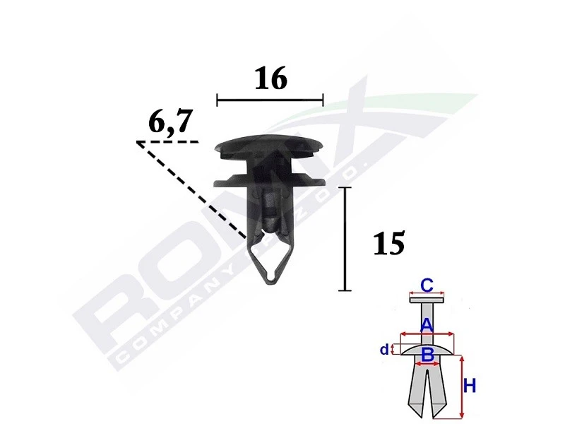 Image of ROMIX Trim clip ROMIX C70345