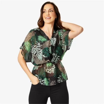 Image of Biba Kimono Blouse - Leo Leaf