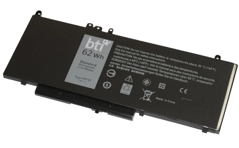Image of BTI 451-BBTX compatible 62Wh 4-cell battery for Dell Latitude E5470 E5
