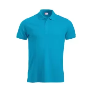 image of Clique Mens Manhattan Polo Shirt (XL) (Turquoise)