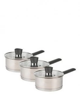 image of Russell Hobbs 16Cm, 18Cm And 20Cm Saucepan Set