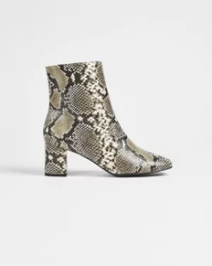 Image of Ted Baker Imitation Snake Block Heel Ankle Boot