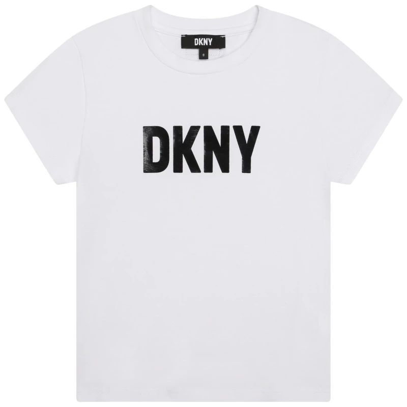 Image of DKNY Patent Logo TS - White White 6 - 7 Years