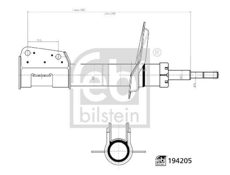 Image of Shock absorber FEBI BILSTEIN 194205