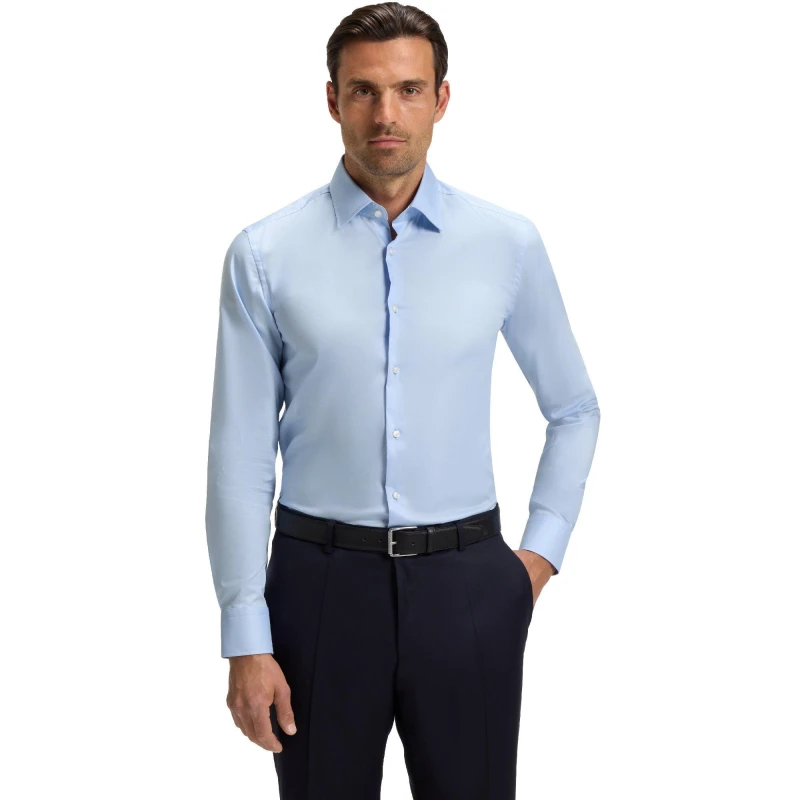 Image of Boss Hank Long Sleeve Shirt Blue male 15.5 inch