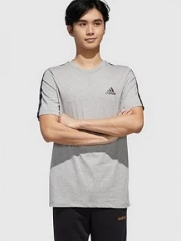 image of adidas Essential Tape T-Shirt - Grey, Size 2XL, Men