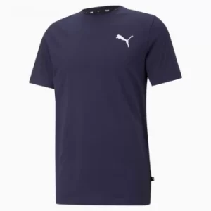 Image of PUMA Essentials Small Logo Mens T-Shirt, Peacoat, Clothing