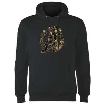 Image of Marvel Avengers Infinity War Avengers Logo Hoodie - Black - S