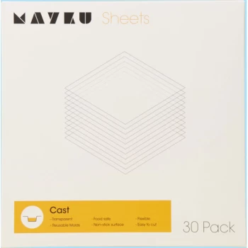 image of Mayku Cast Transparent 0.5mm PETG Food-safe Sheet - 30 Pack