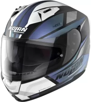 image of Nolan N60-6 Downshift Helmet, black-blue, Size L, black-blue, Size L