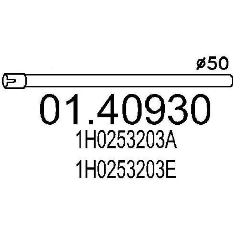 Image of MTS 01.40930 Exhaust Pipe Front, Length: 865mm Exhaust Pipe (17)
