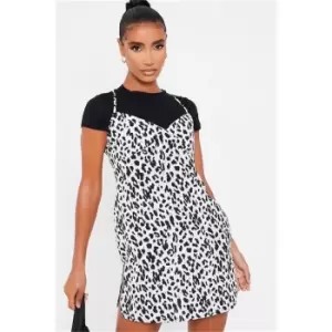 Image of I Saw It First Leopard Print 2 In 1 Midi Dress - White