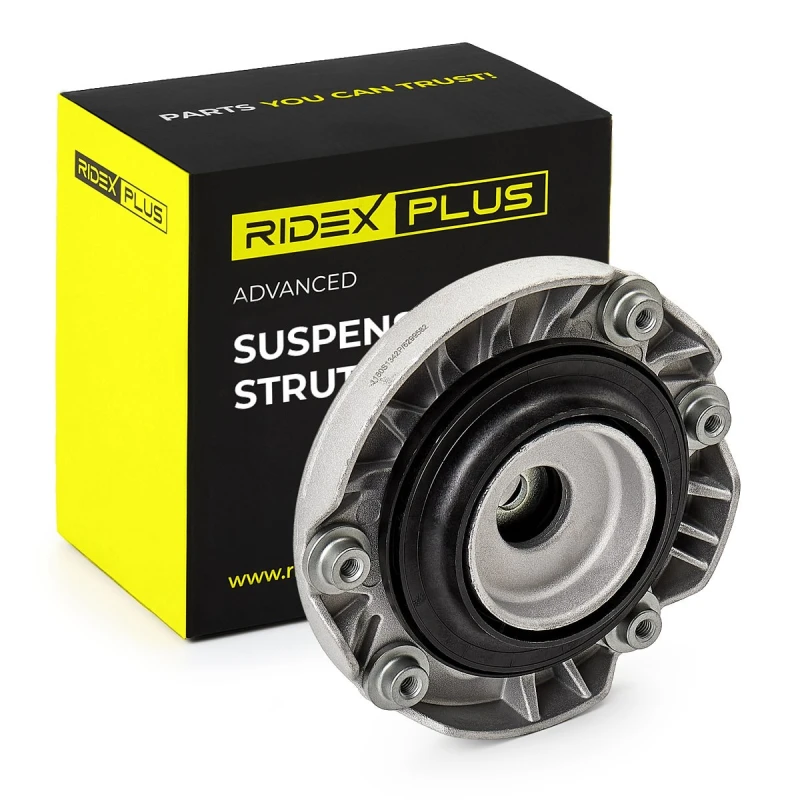 Image of RIDEX PLUS 1180S1342P Top strut mount Front Axle Right, with rolling bearing Elastomer Suspension Strut Support Bearing (1180)