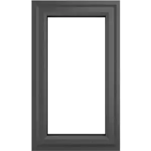 Image of Crystal Casement uPVC Window Left Hand Opening 610mm x 1040mm Clear Double Glazing /White in Grey
