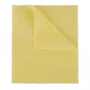 image of 2Work Economy Cloths Yellow 42X35CM Pack of 50 CCYC42BDI