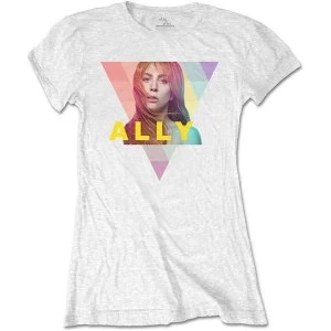 Image of A Star Is Born - Ally Geo-Triangle Womens Large T-Shirt - White