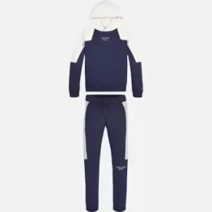 Image of Calvin Klein Boys' Colour Block Stack Logo Set - Peacoat - 12 Years