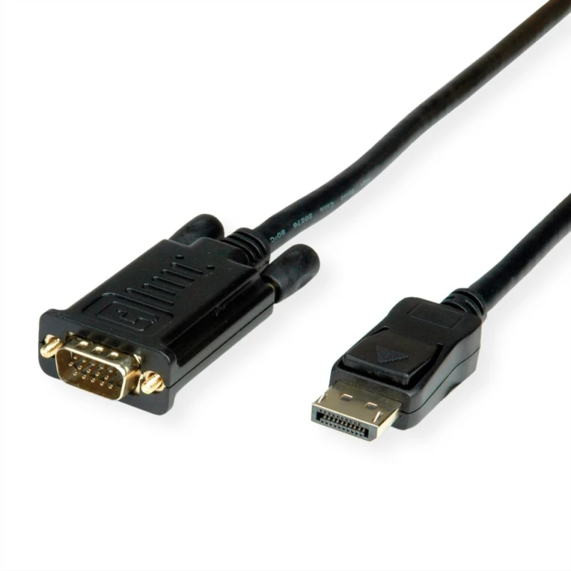Image of VALUE 11.99.5800 DisplayPort cable 1m VGA (D-Sub) Black