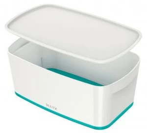 image of Leitz MyBox Small with Lid WOW White Ice Blue