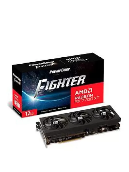 Image of PowerColor RX 7700 XT 12G-F/OC AMD Radeon RX 7700 XT 12 GB GDDR6
