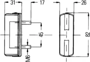 image of Side & Rear Lamp 2KA997011-021 by Hella Left/Right