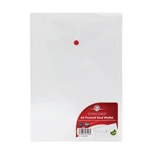 Image of Original Concord Portrait Stud Wallet File Polypropylene A4 Clear Pack of 5
