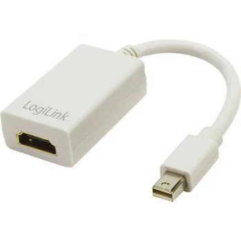 image of LogiLink CV0036A DisplayPort / HDMI Adapter [1x Mini DisplayPort plug - 1x HDMI socket] White 10.00 cm