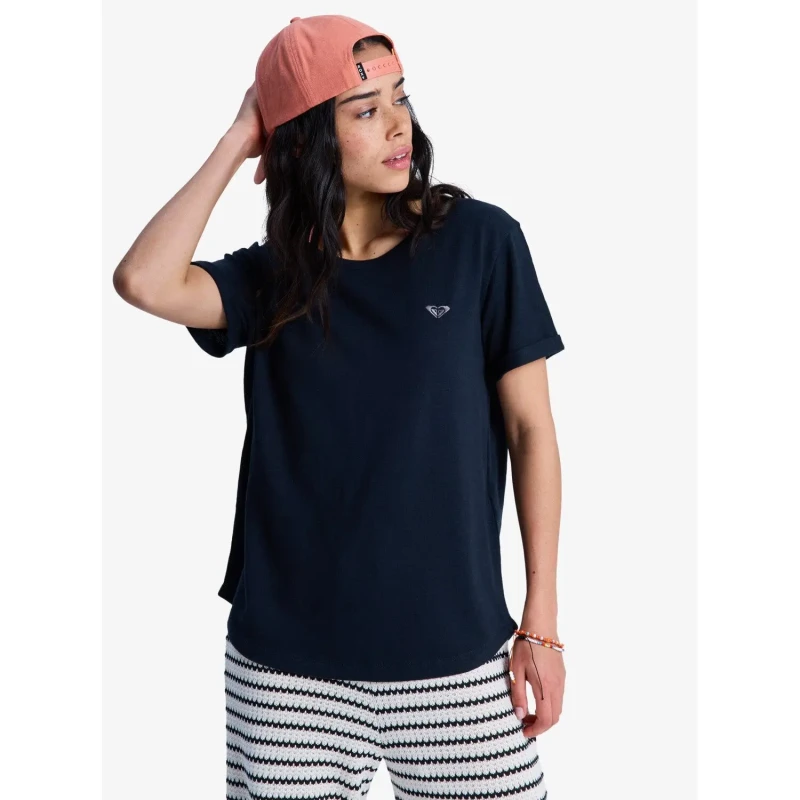 Image of Roxy Womens T-Shirt Roxy Oceanwave Regular Emby Gris Female XS
