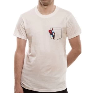 Image of Marvel Comics -/Retro Spidey Pocket Mens Small T-Shirt - Black