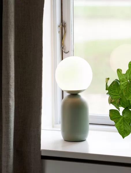 Image of Notti Bedroom Living Dining Office Hallway Table Light in Green (Height) 34.5cm