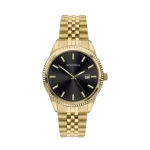 Image of Sekonda Black And Gold Watch - 1642