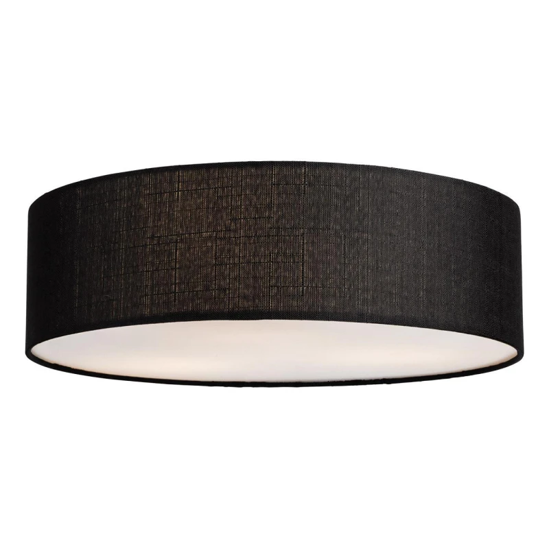 Image of Firstlight Camden 3-Light Flush Ceiling Light in Black