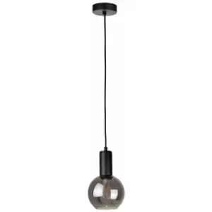 Keter Lighting - Keter Supra Dome Pendant Ceiling Light Black, 15cm, 1x E27