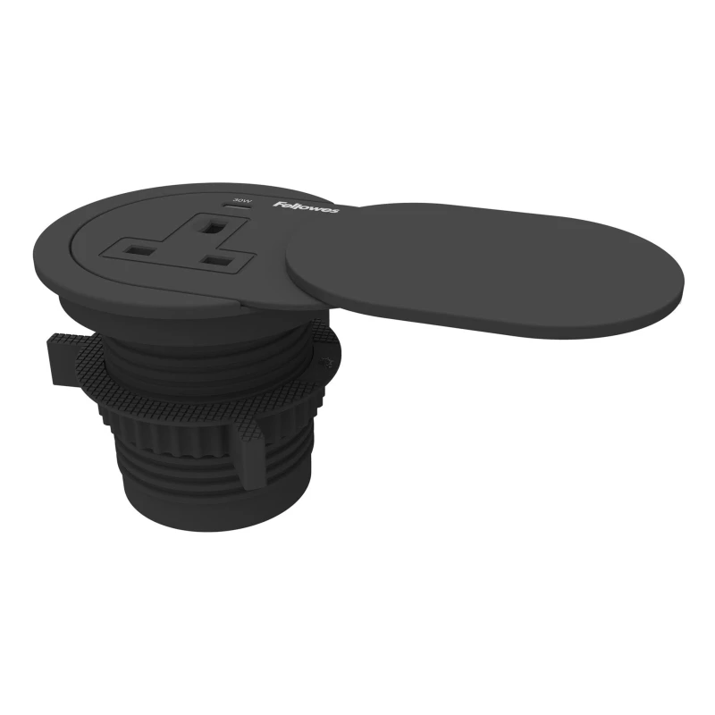 Image of FELLOWES Power Spot Extension Lead with USB 2 m, Black 043859806324