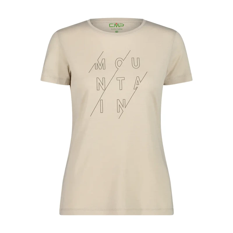 Image of CMP Womens merino wool crew neck T-Shirt CMP Beige Female L
