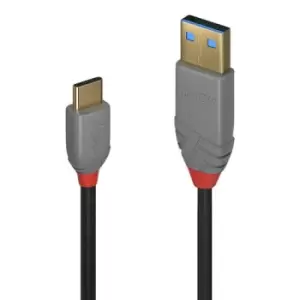 Image of Lindy 36888 USB cable 3m USB 2.0 USB A USB C Black Grey