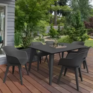 Image of Keter 6 Seat Akola Lima Dining Set - Graphite Grey