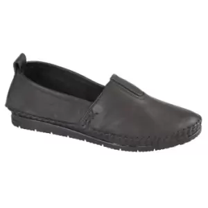 Image of Mod Comfys Womens/Ladies Softie Leather Casual Shoes (4 UK) (Black)