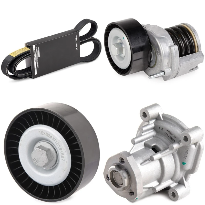 Image of RIDEX 4172P0168 Water Pump + V-Ribbed Belt Kit Water Pump + V-Ribbed Belt Kit (4172)