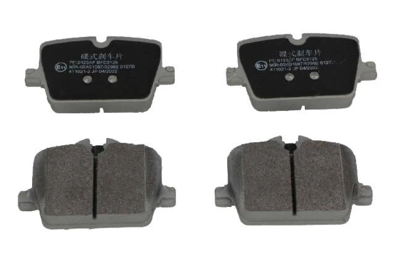Image of ASHIKA 51-00-0123 Brake pad set Rear Axle, prepared for wear warning indicator, with fastening/mounting material Brake Pad Set,disc brake (402)