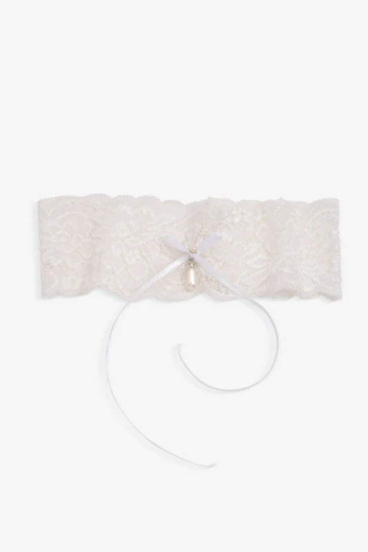Image of Jon Richard Womens Ivory Garter in White White Female One Size