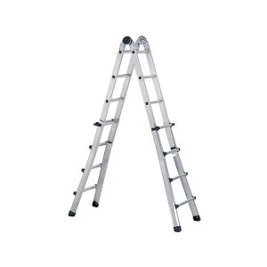 image of Zarges Trade Telescopic Combination Ladder 4 x 6 Rungs