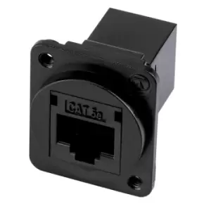 image of TUK LTD FACK4BkDpm D universal, Black Cat5e through coupler